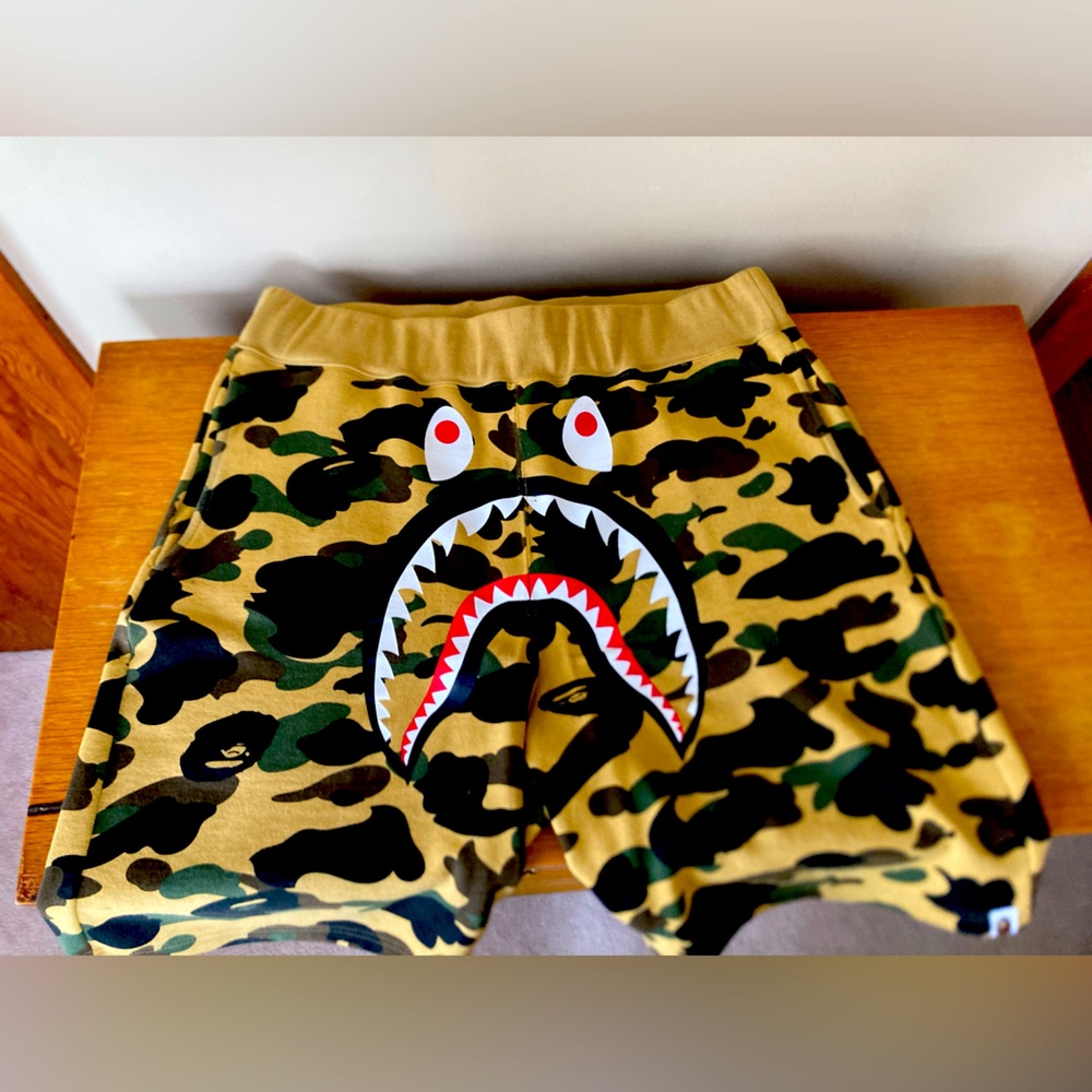 BAPE 1st Camo Shark Sweat Shorts